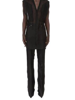 BNWT SS26 RICK OWENS "TEMPLE" BOLAN BOOTCUT PANTS 34